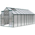 Polycarbonate Aluminium Greenhouse Poly Green Hot Shade House Garden Shed 5.1x2.44M